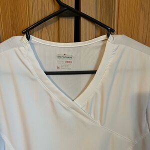 ScrubAid White V-Neck Scrub Top